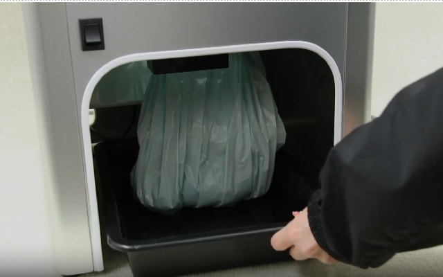 手を汚さず廃棄